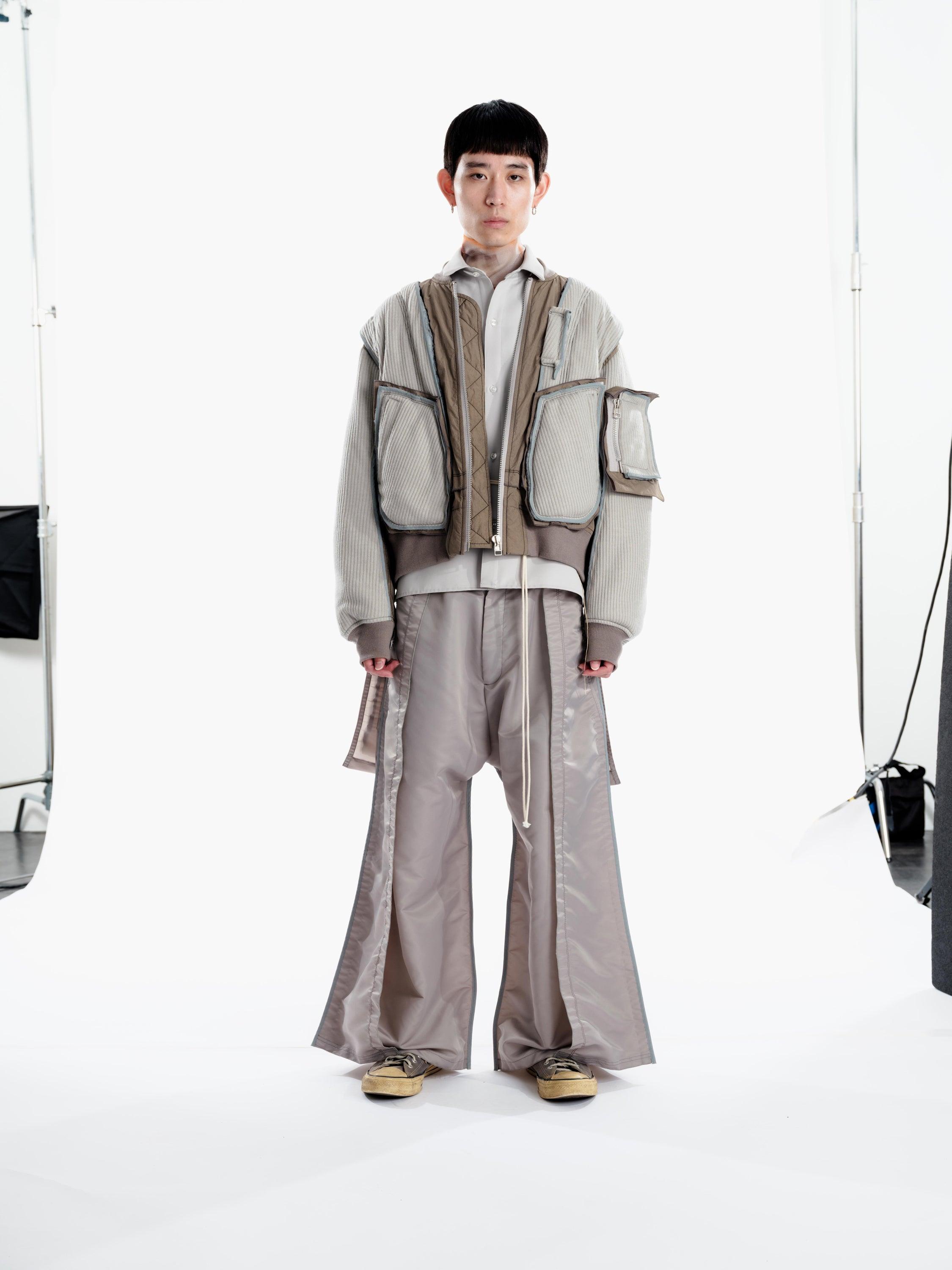 BALMUNG バックドロップフラットパンツ (ミリタリーツイル) - グレー バックドロップフラットパンツ (ミリタリーツイル) - グレー – BALMUNG