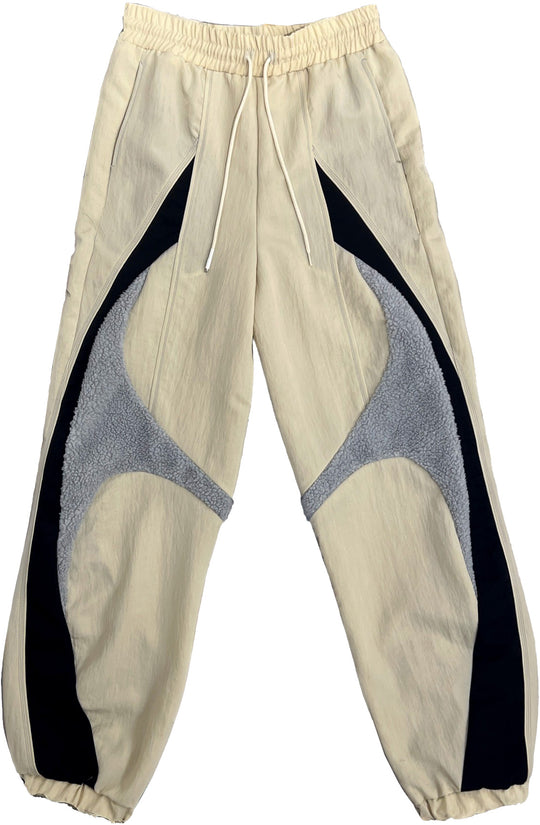 Nylon Boa Pants - Beige