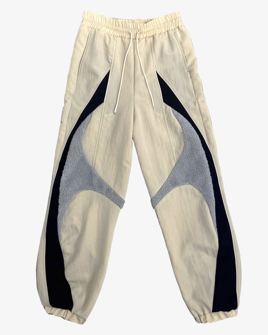 Nylon Boa Pants - Beige