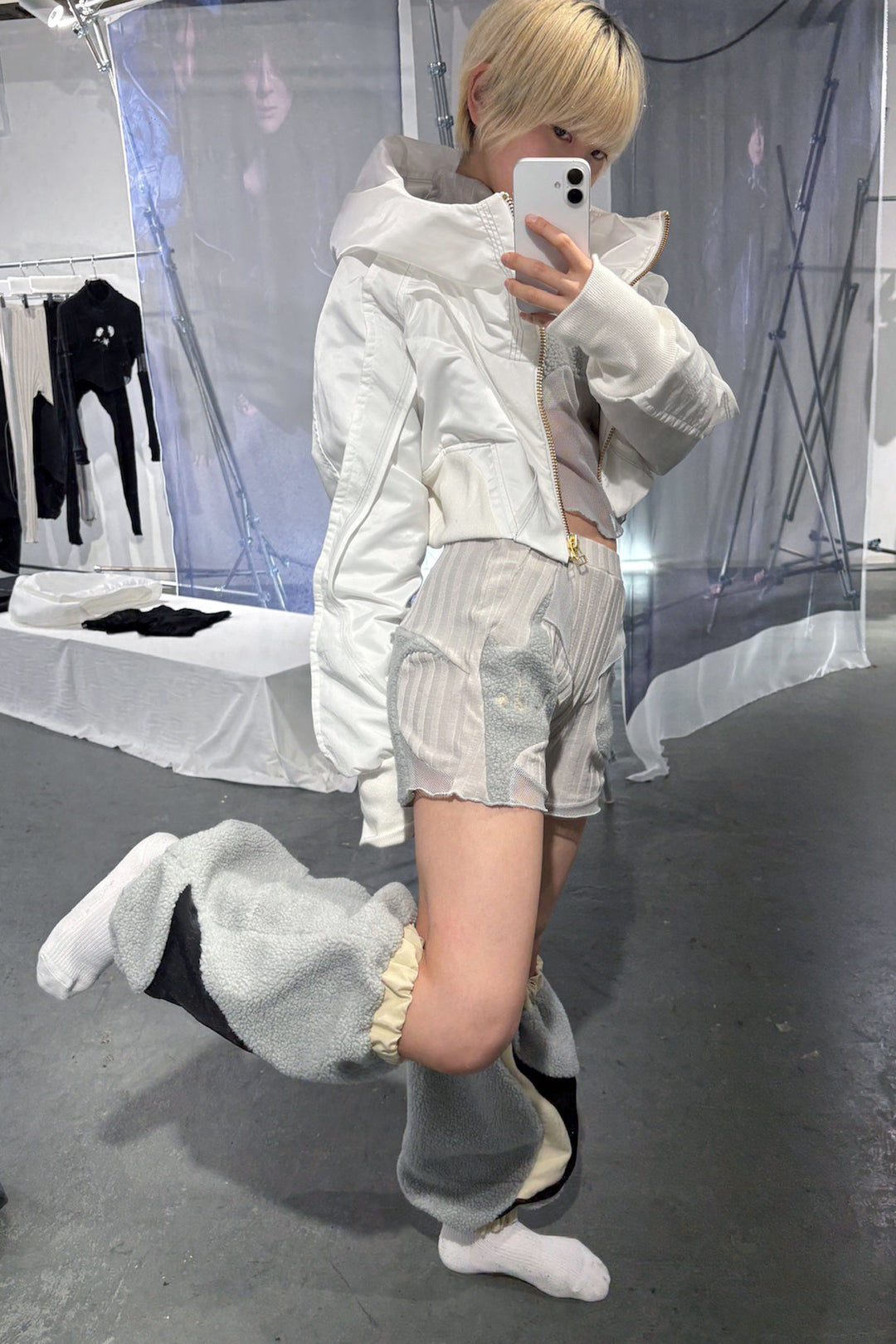 ボアレッグカバー - Grey