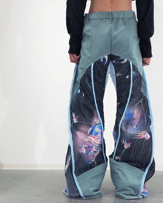 グラフィックパフカーブパンツ ブラック