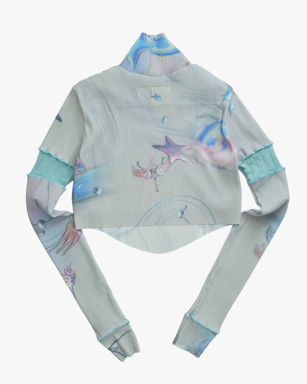 Limited / Graphic Short Top - Sky/Grey