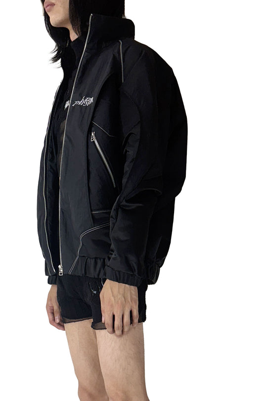 ボア切替ショーツ - Black