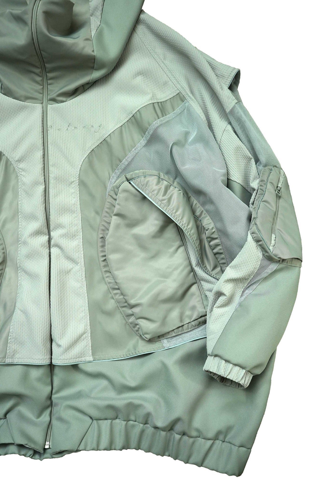 重ねハイネックビッグパーカー (AIR-C) - Grey – BALMUNG