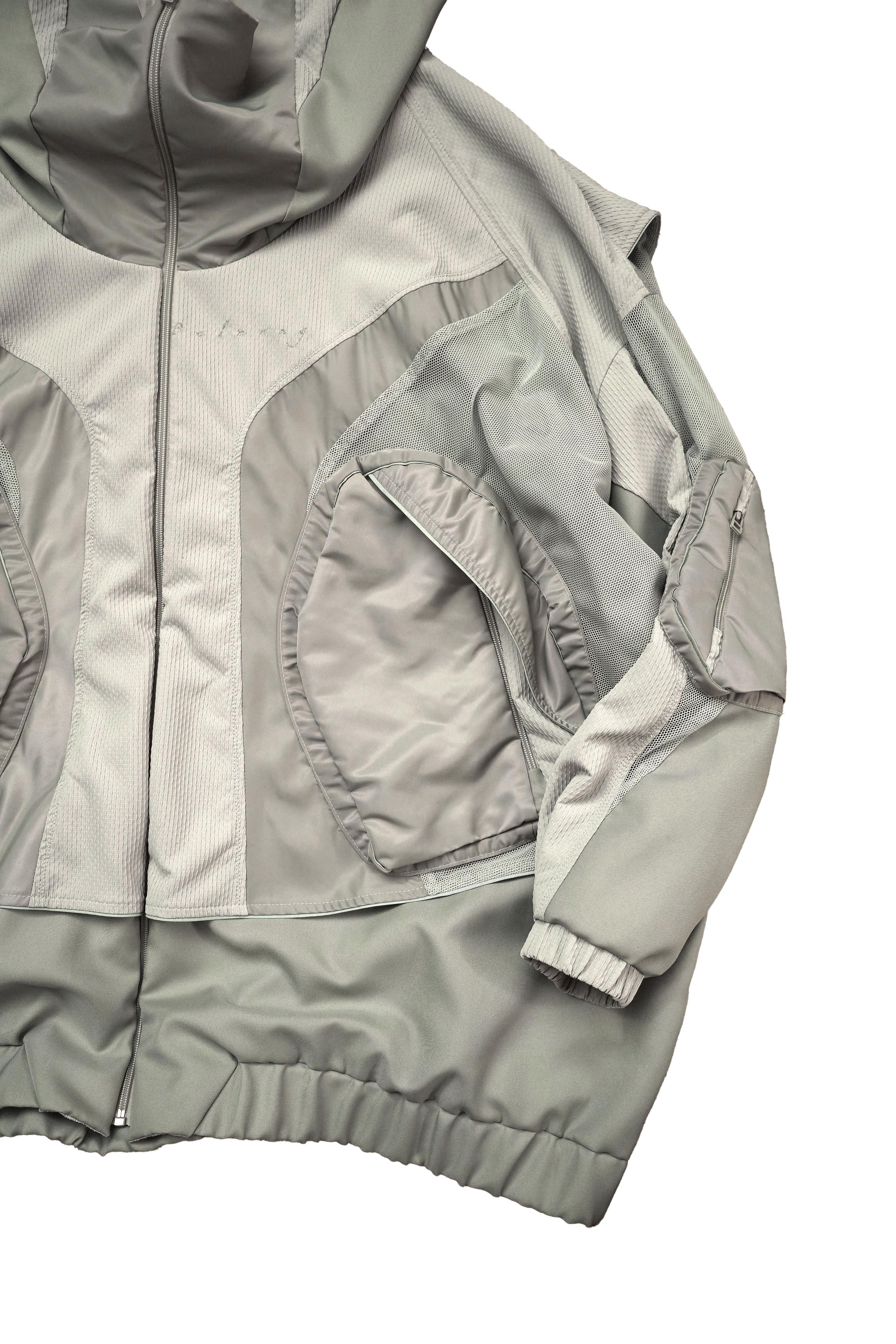 BALMUNG / 重ねハイネックビッグパーカー - GRAY 重ねハイネックビッグパーカー(AIR) - ヘザーグレー – BALMUNG