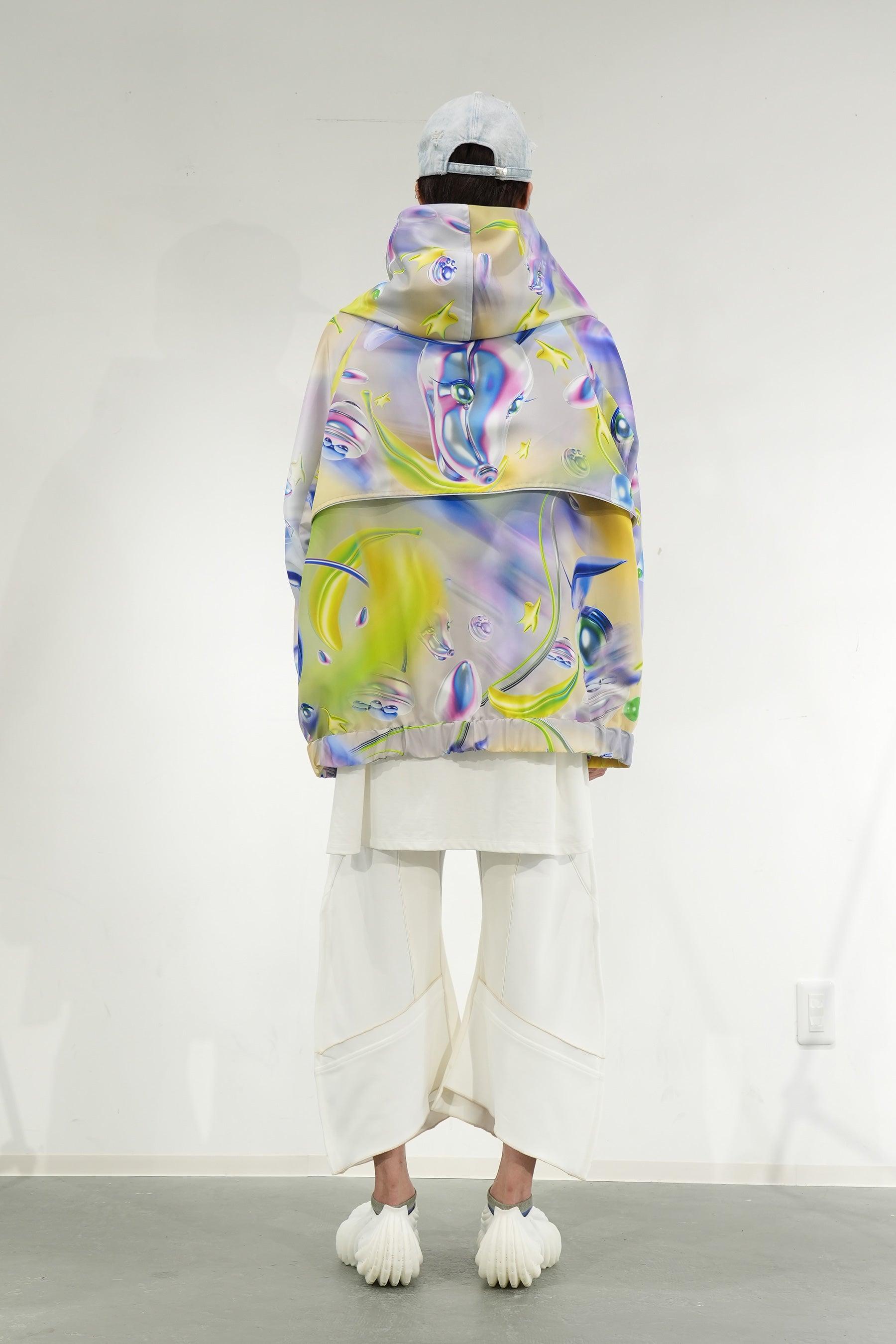 グラフィックハイネックビッグパーカー - Grey – BALMUNG