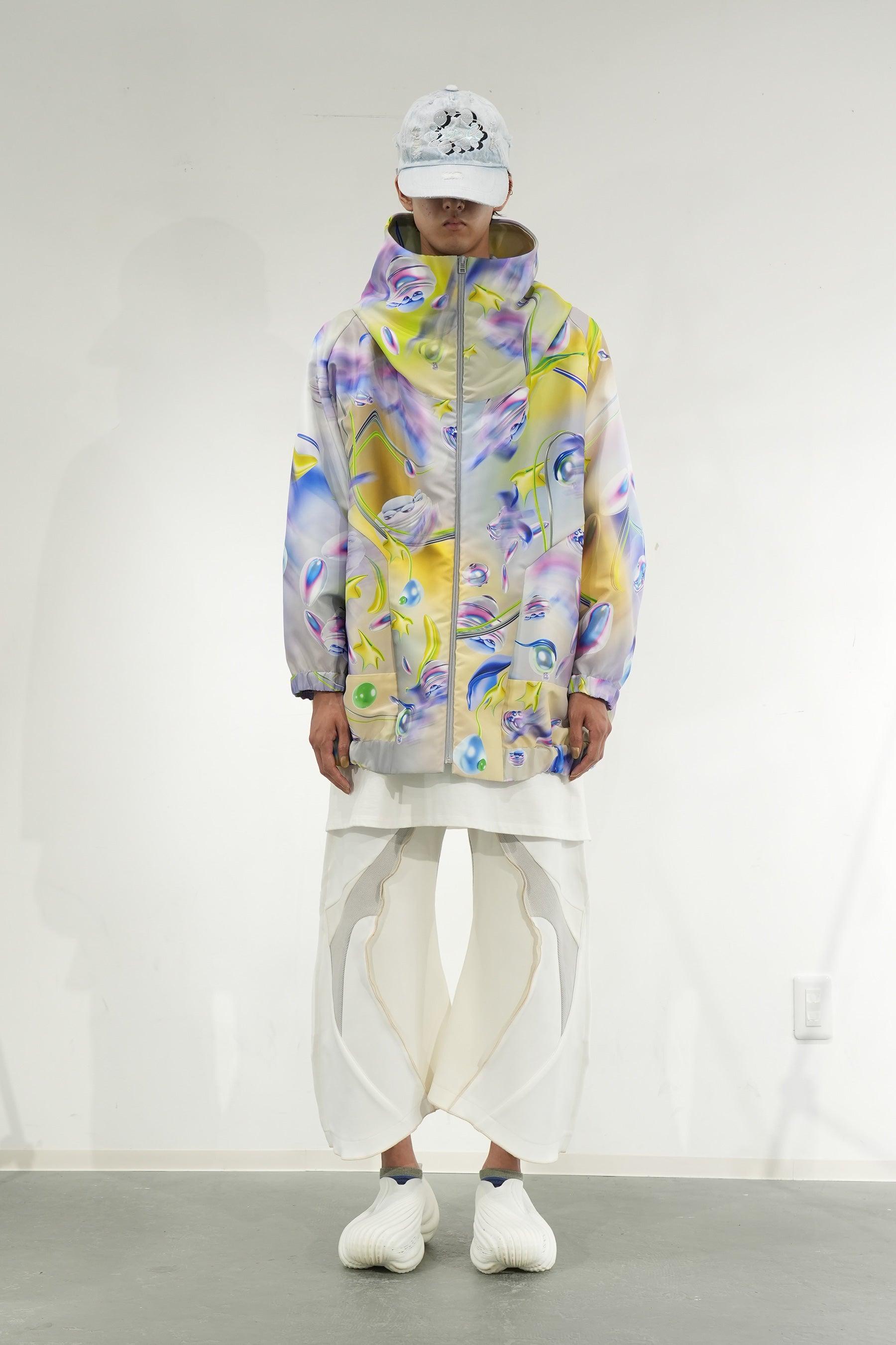 グラフィックハイネックビッグパーカー - Grey – BALMUNG