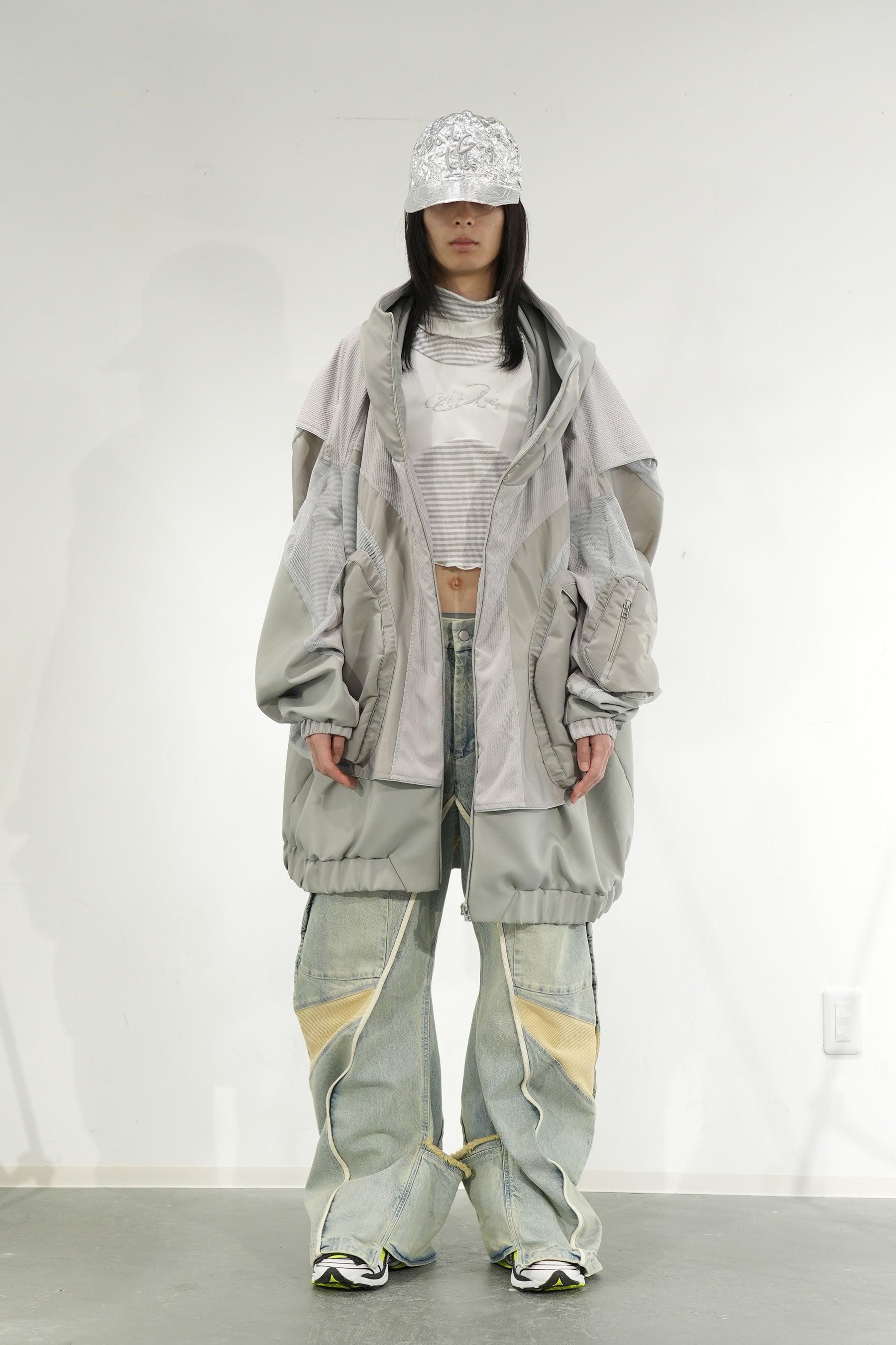 重ねハイネックビッグパーカー (AIR-C) - Grey – BALMUNG