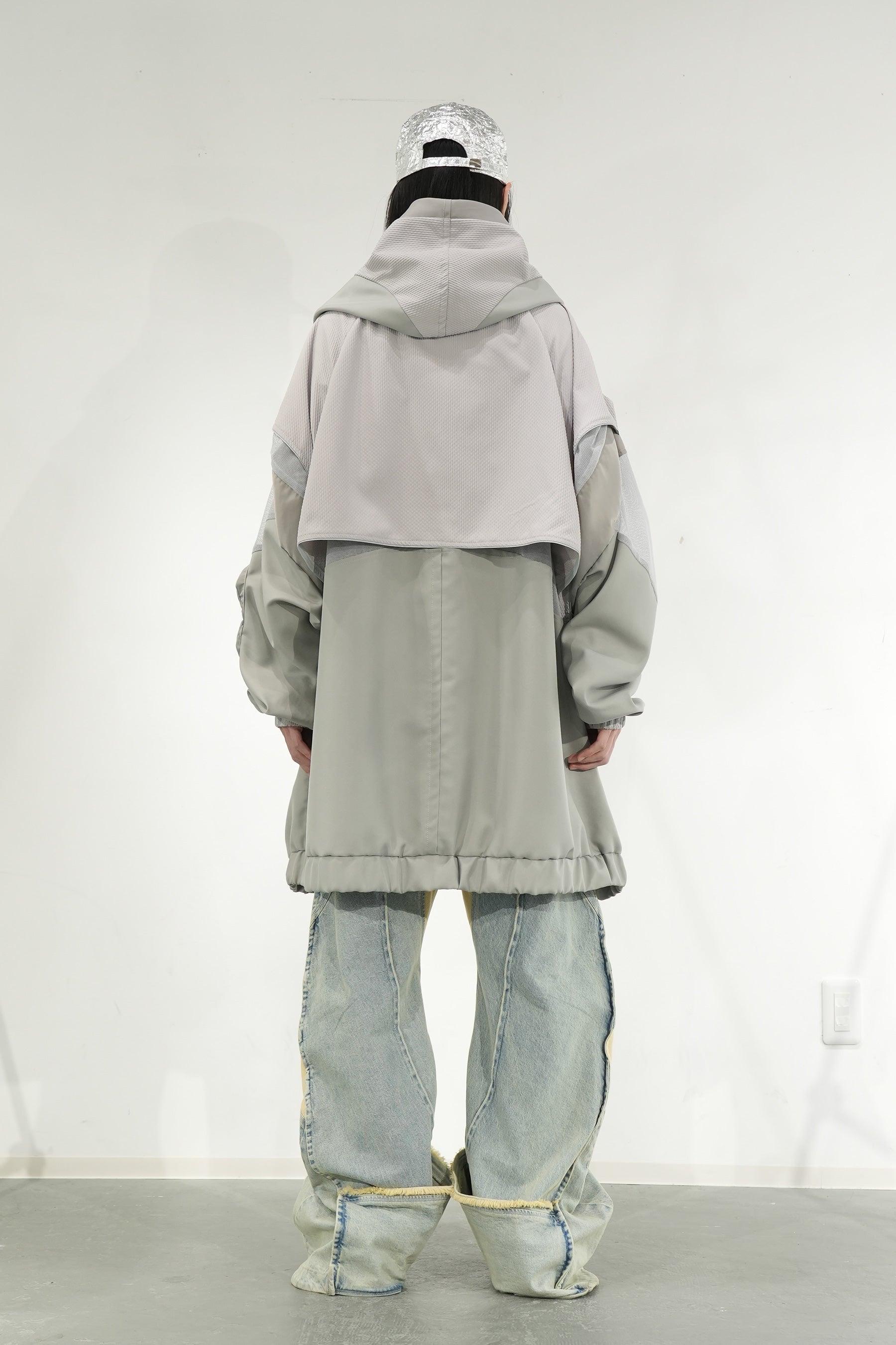 重ねハイネックビッグパーカー (AIR-C) - Grey – BALMUNG