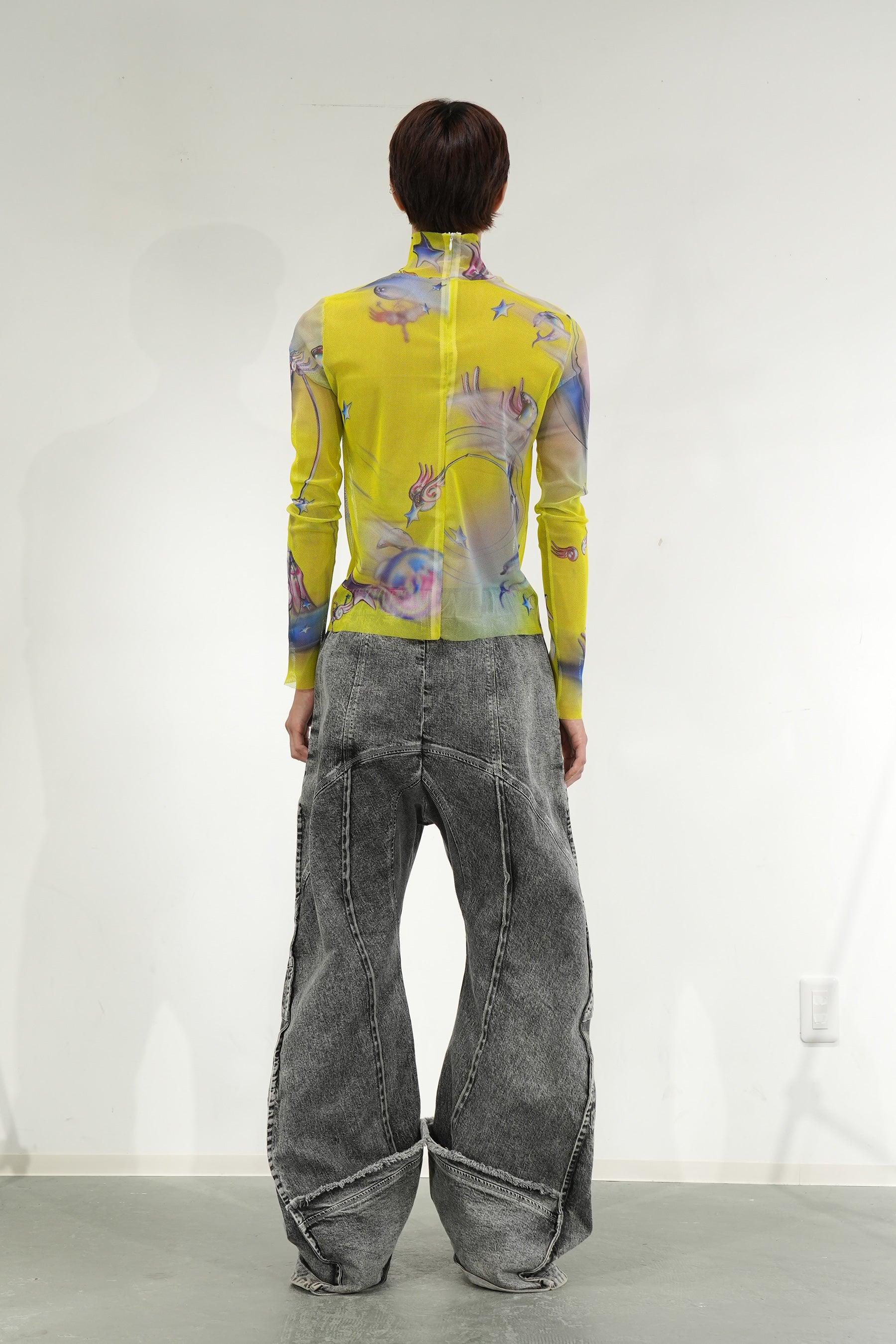 グラフィックメッシュトップ - Yellow – BALMUNG