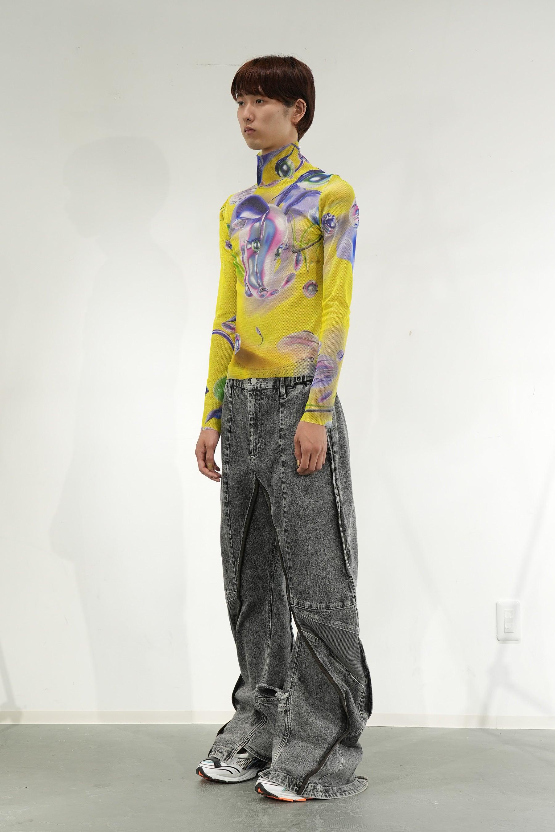 トップス BALMUNG グラフィックメッシュトップ - Yellow – BALMUNG