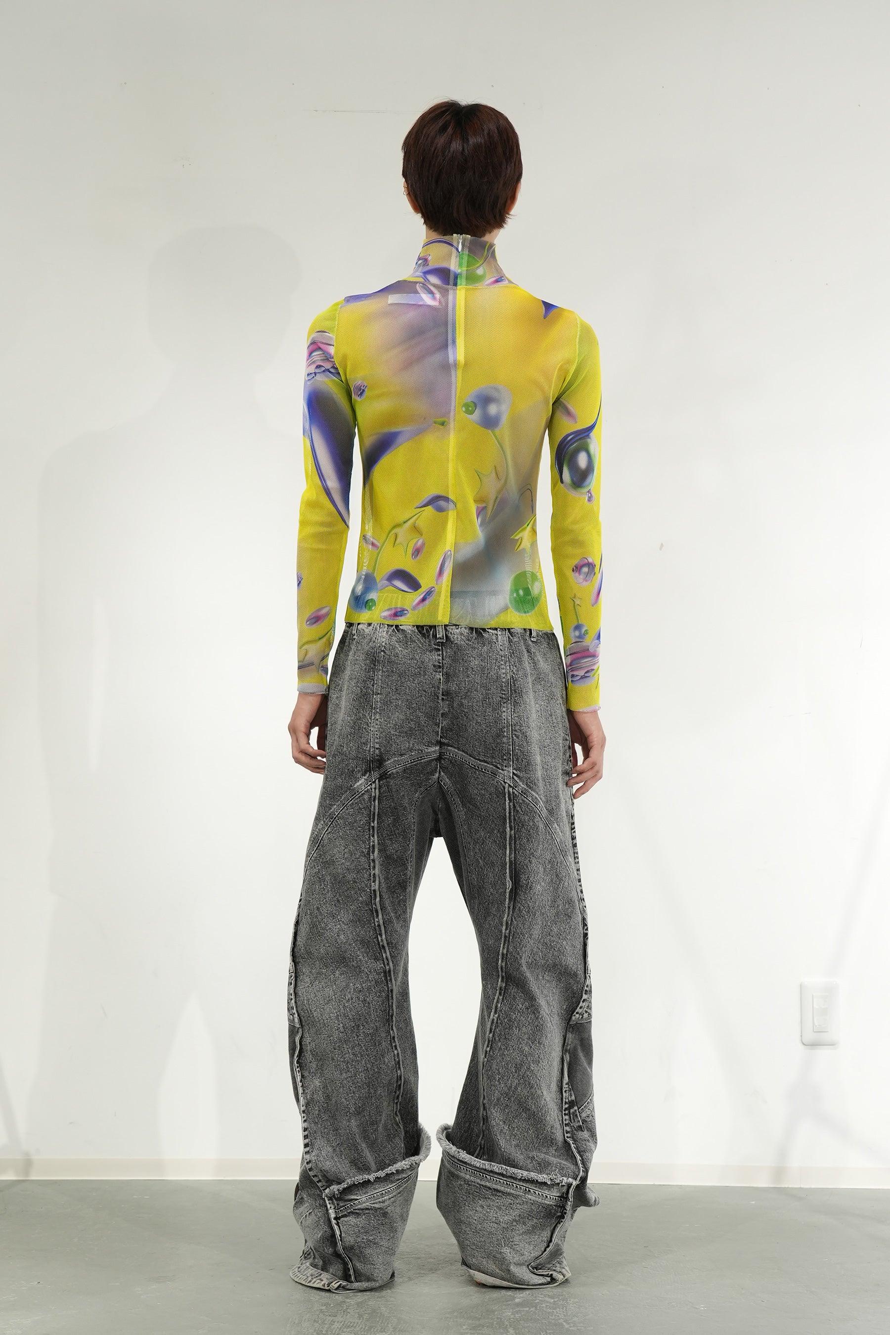 グラフィックメッシュトップ - Yellow – BALMUNG