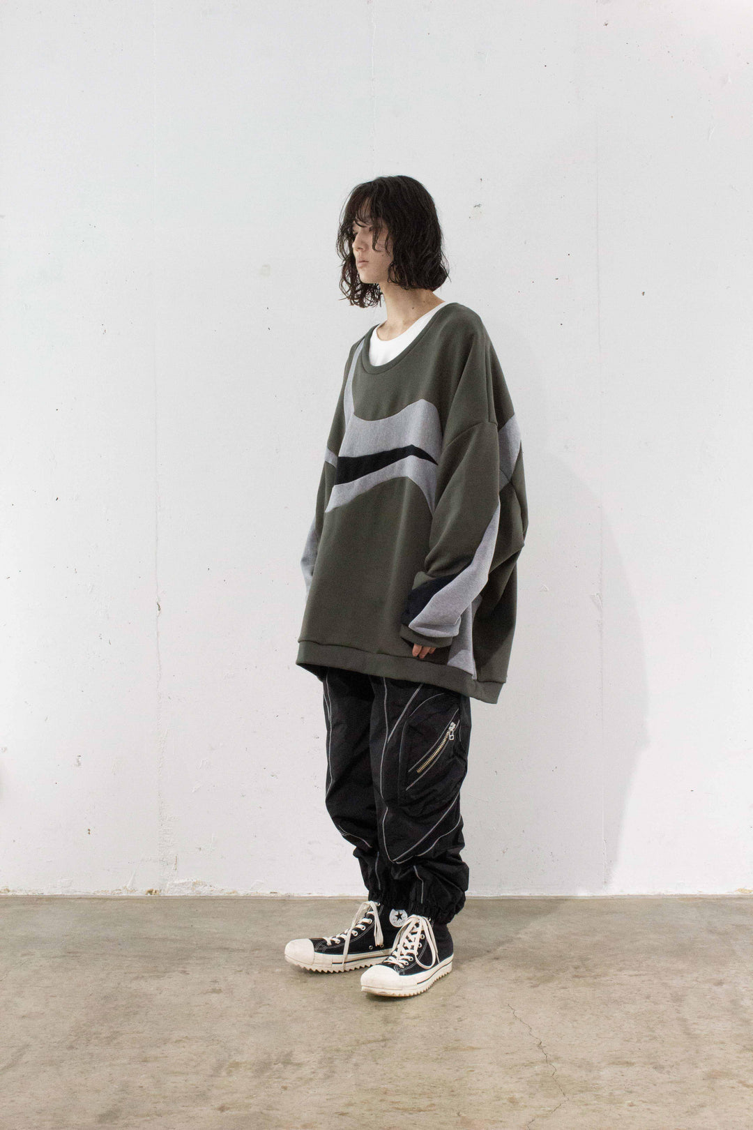 FLOW big sweater - Dark khaki