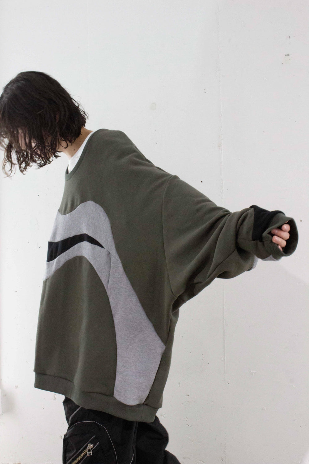 FLOW big sweater - Dark khaki