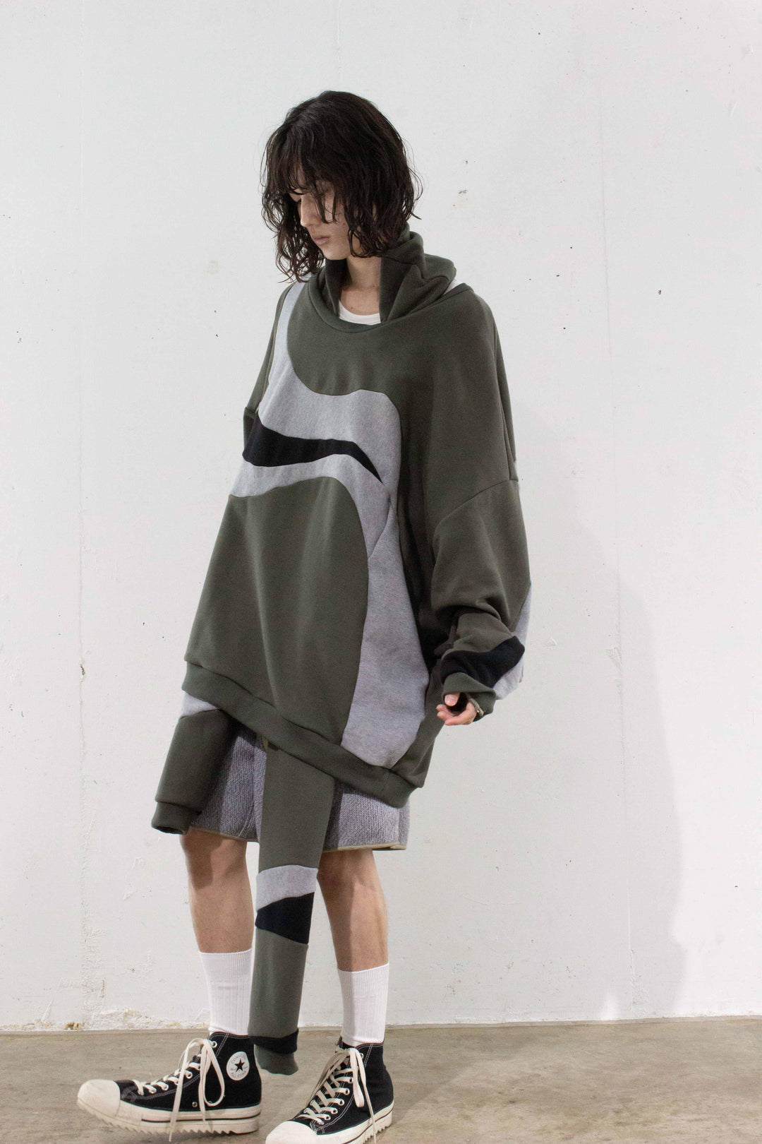 FLOW sweat scarf - Dark khaki