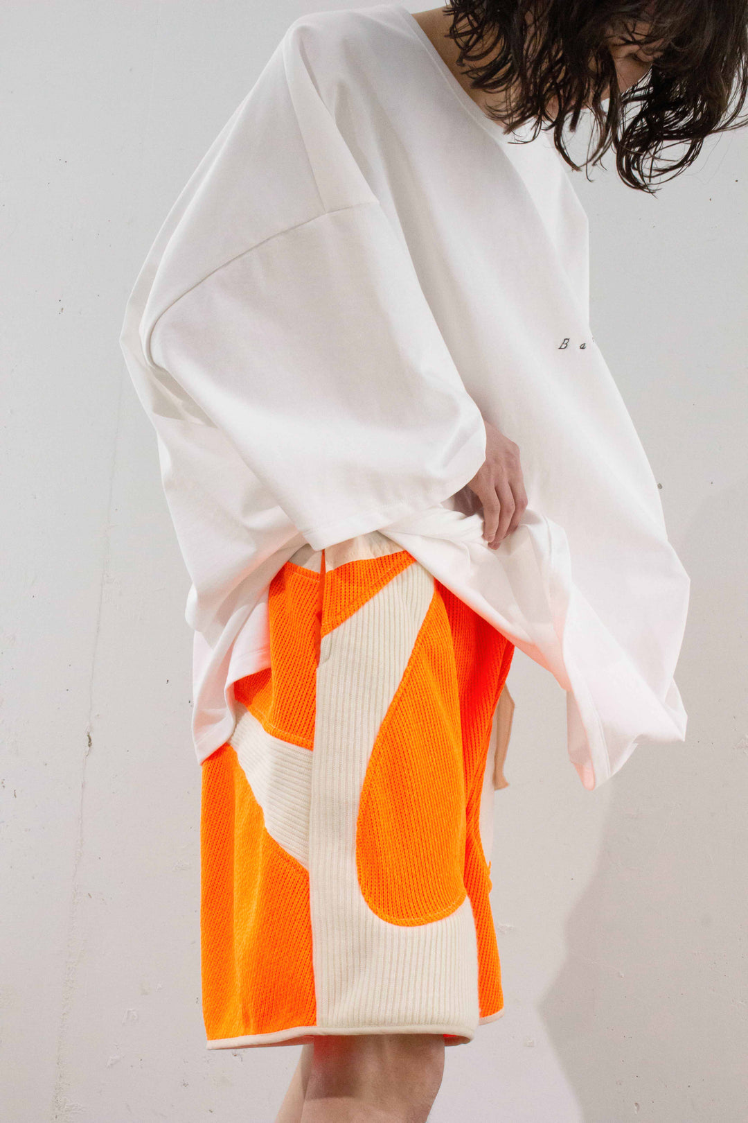 Knit multi shorts - Orange