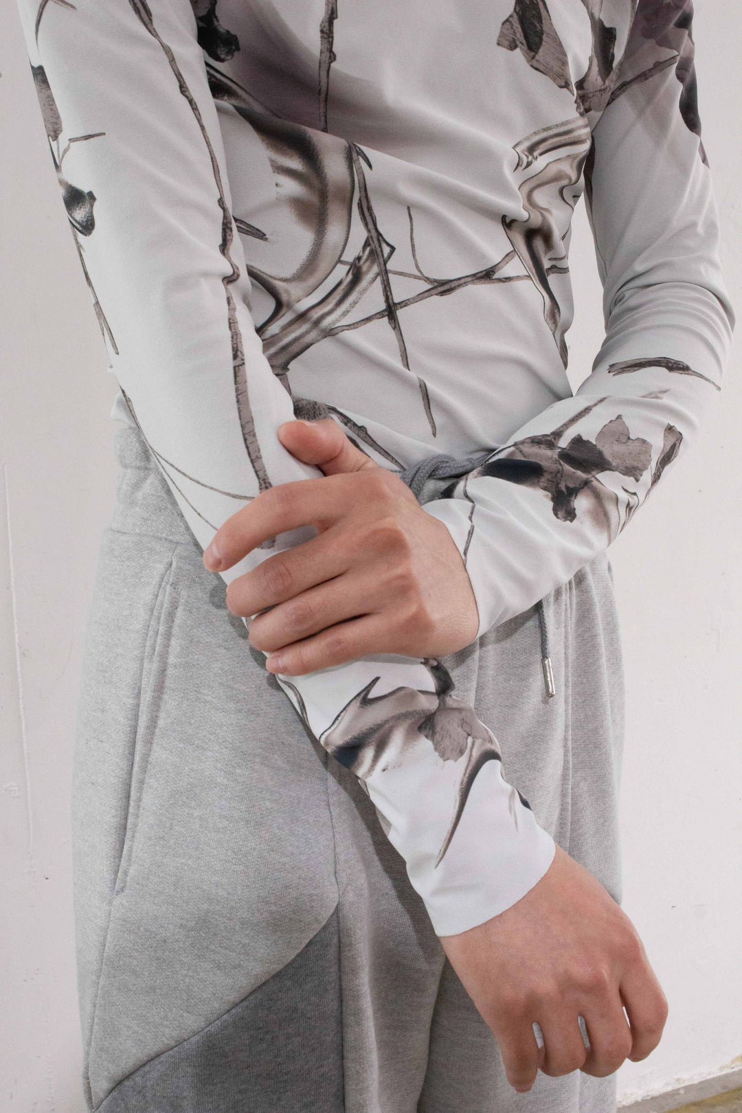 Graphic tight top - Light grey