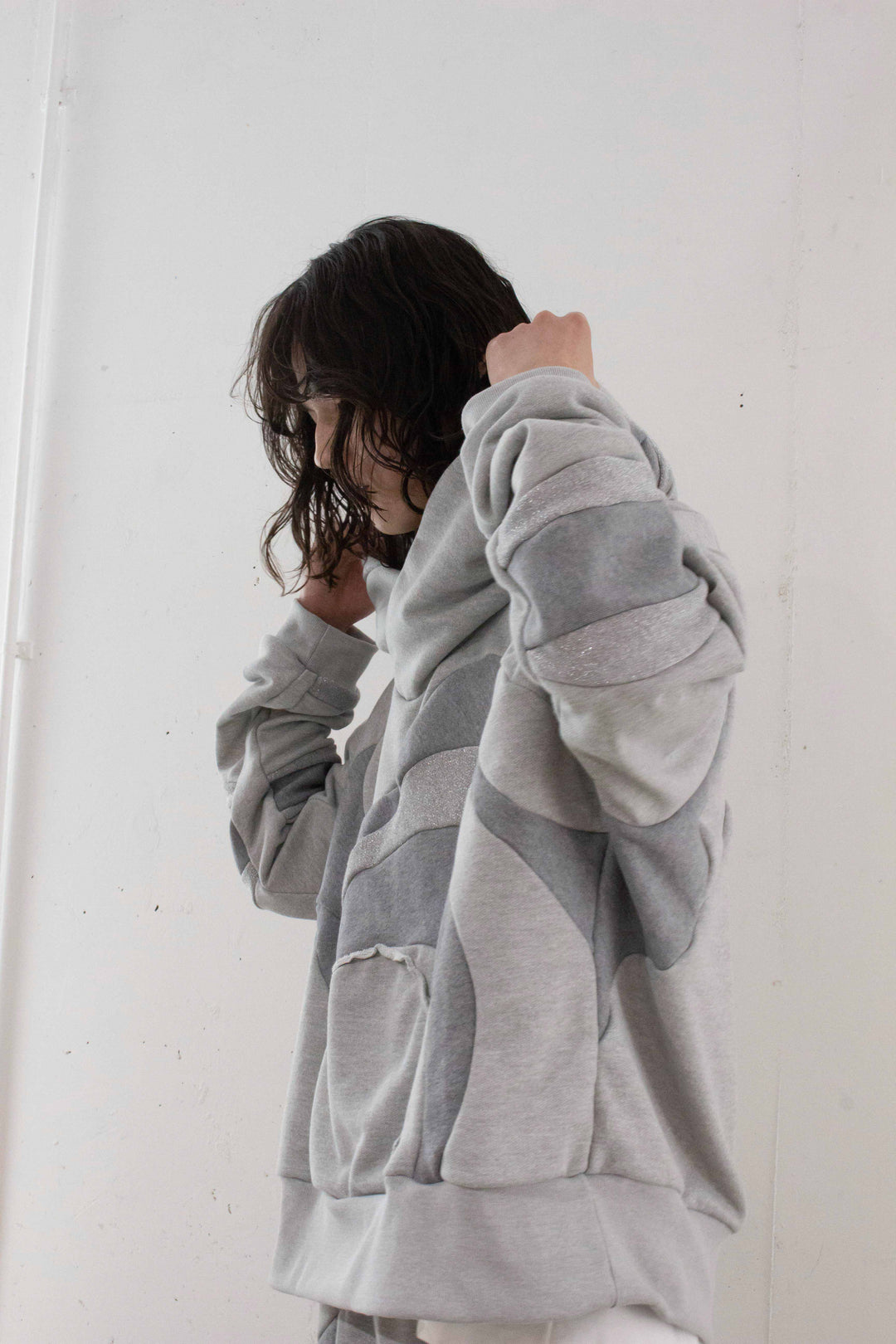 FLOW cross hoodie - Grey