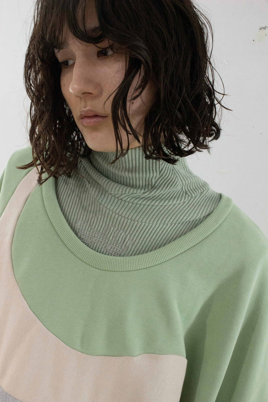 Warm rib knit dress - Green