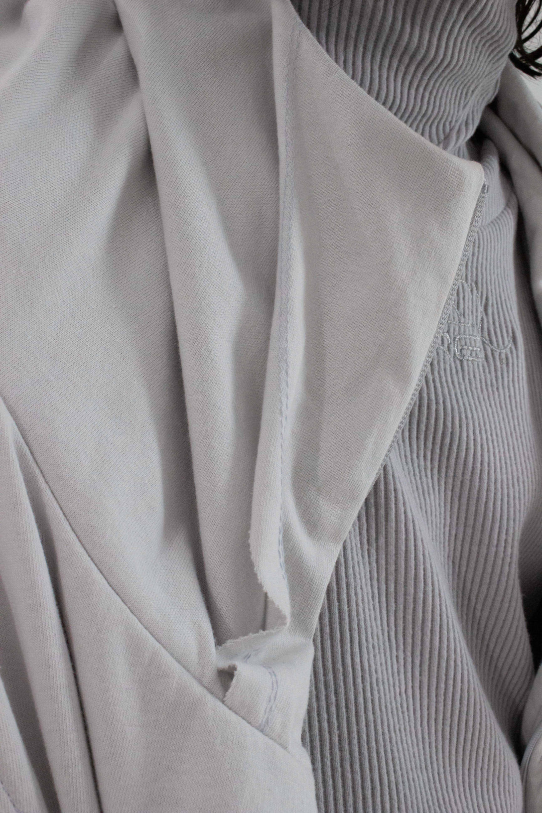 Warm rib knit dress - Grey