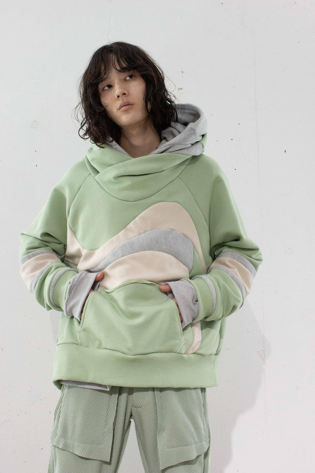 FLOW cross hoodie - Green