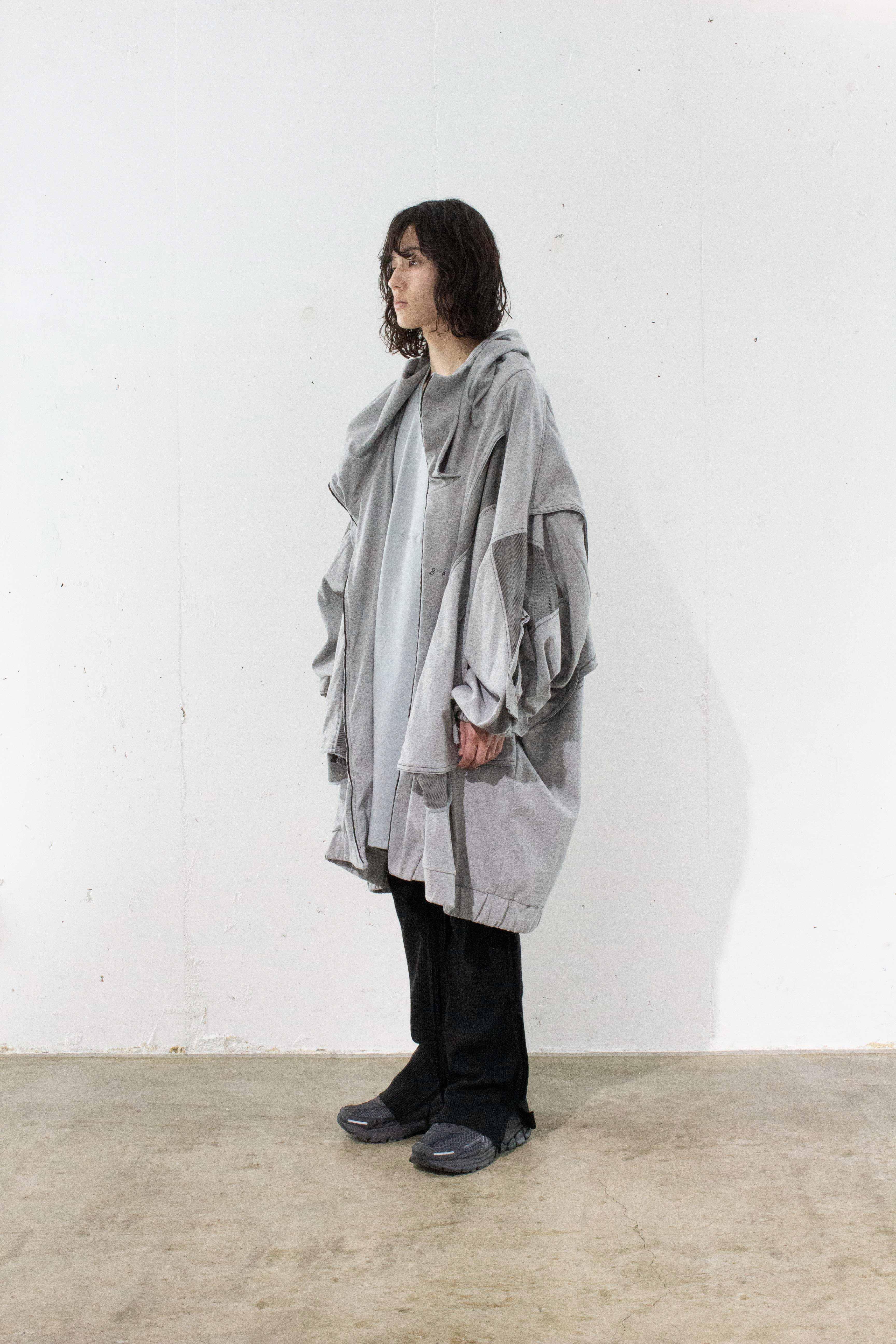 BALMUNG / 重ねハイネックビッグパーカー - GRAY 重ねハイネックビッグパーカー(AIR) - ヘザーグレー – BALMUNG