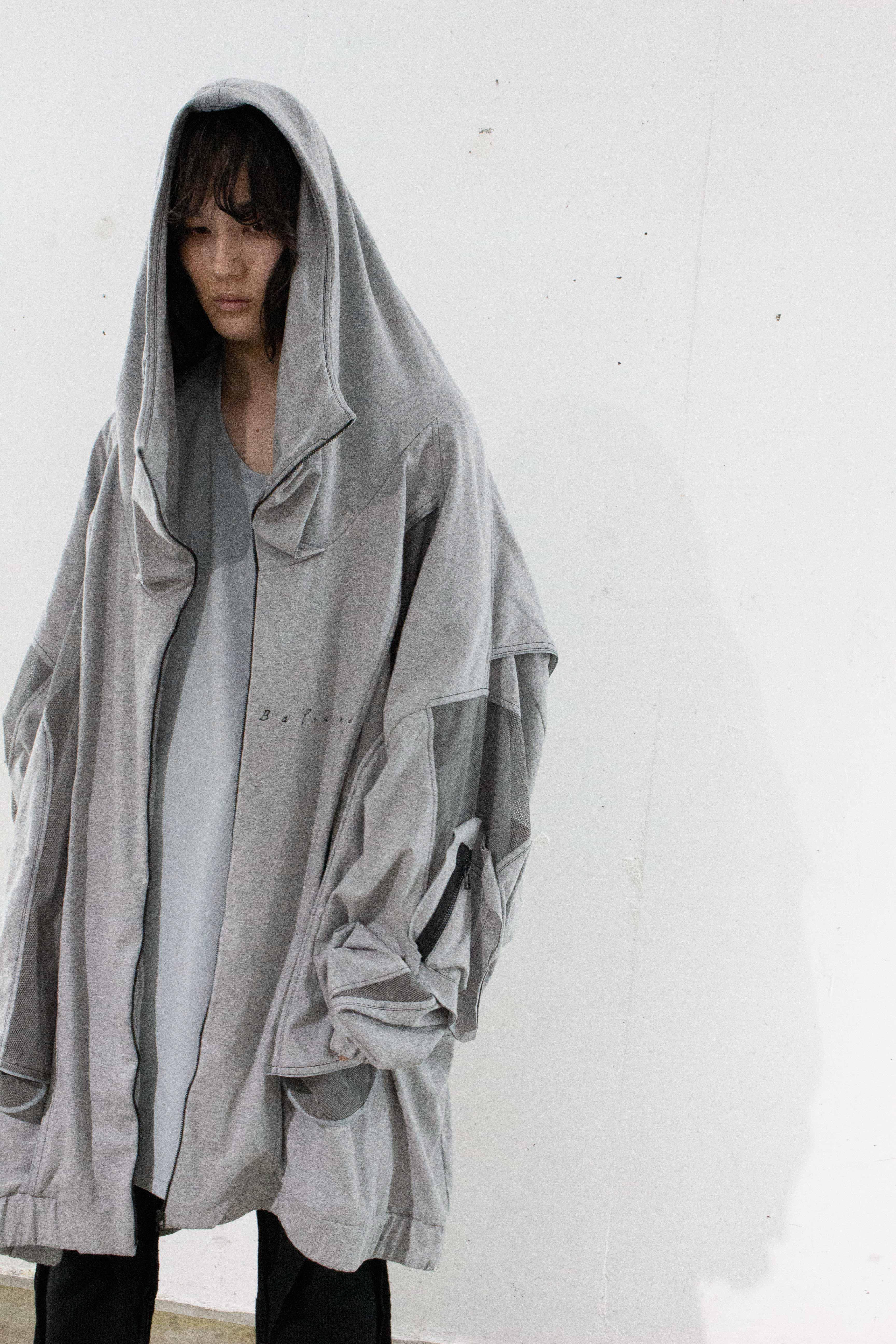 BALMUNG / 重ねハイネックビッグパーカー - GRAY 重ねハイネックビッグパーカー(AIR) - ヘザーグレー – BALMUNG