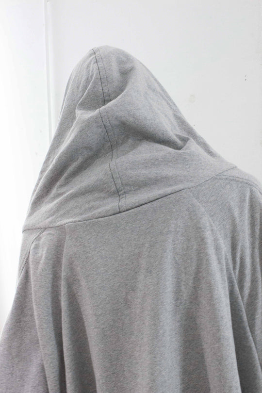 Layer high neck big hoodie (AIR) - Heather grey