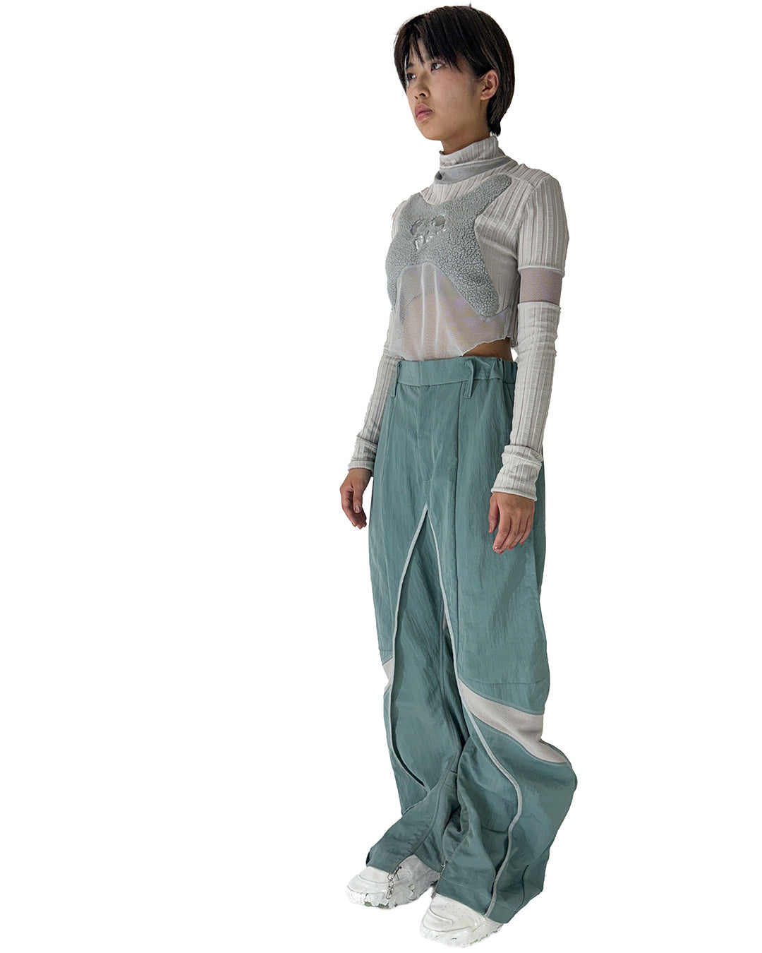 Curved Pants - Grey