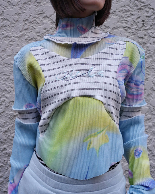 Limited / Graphic Short Top - White/Water