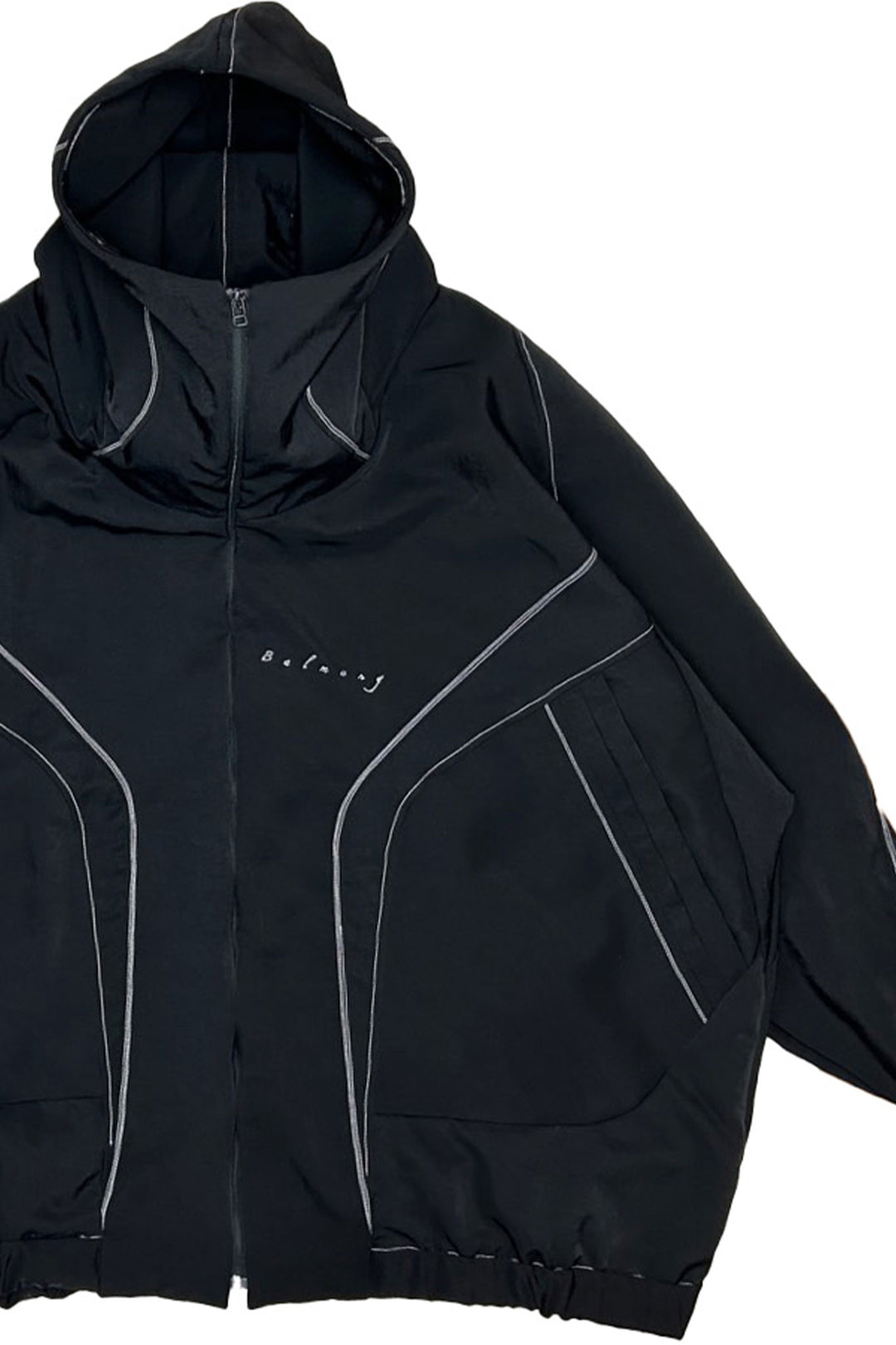 ハイネックビッグパーカー - Black