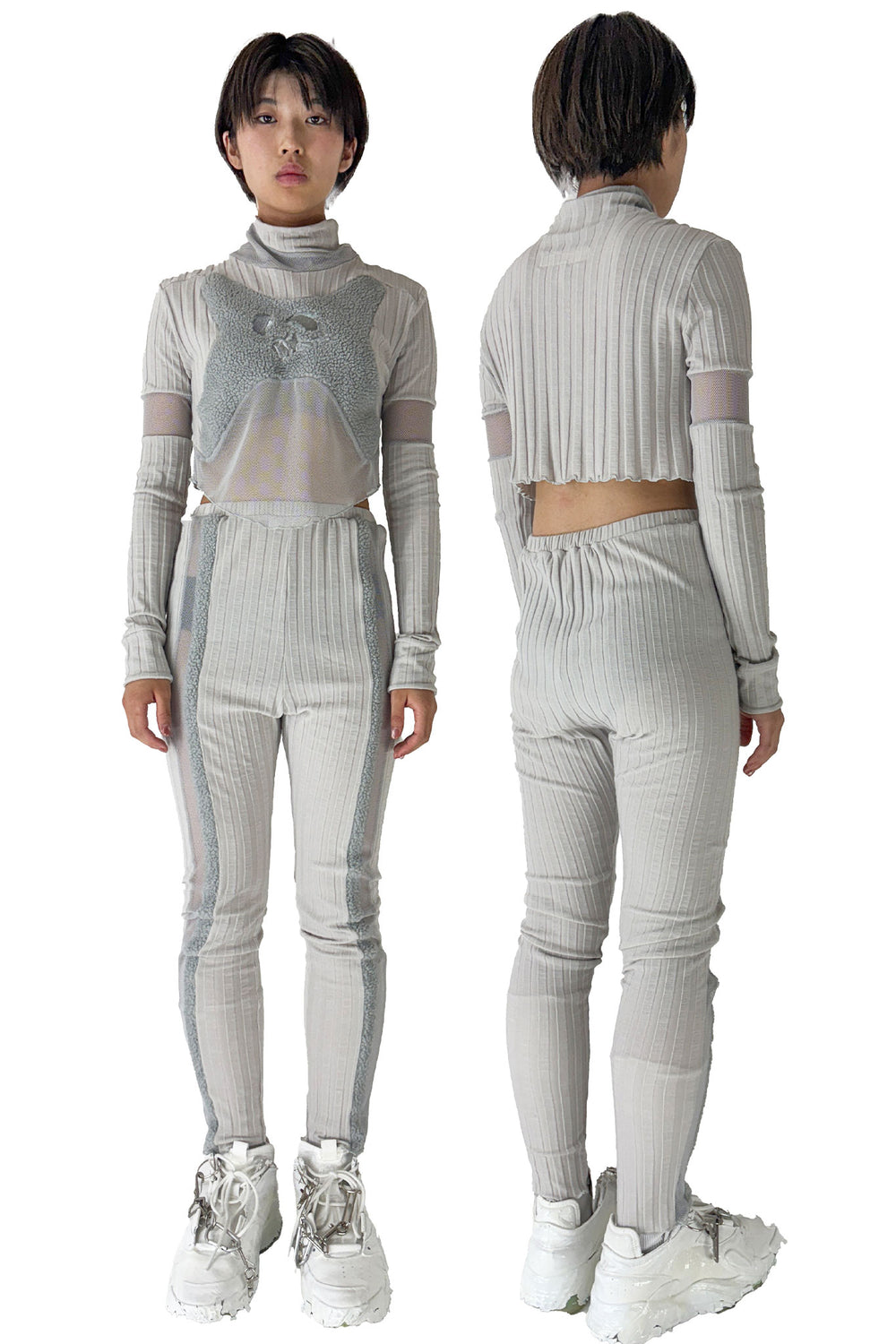 ボア切替レギンス - Grey