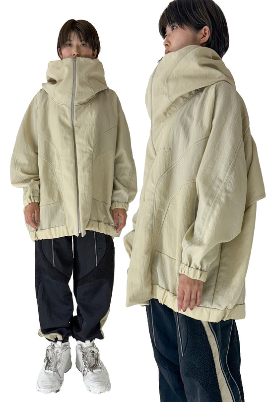 ハイネックビッグパーカー - Grey