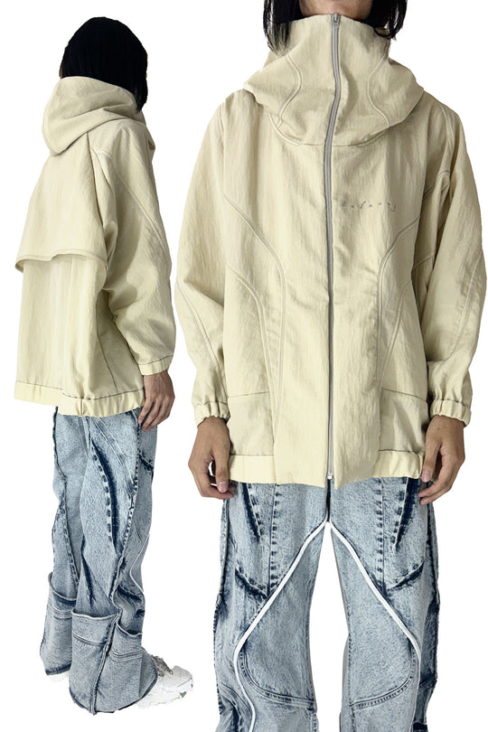 ハイネックビッグパーカー - Black