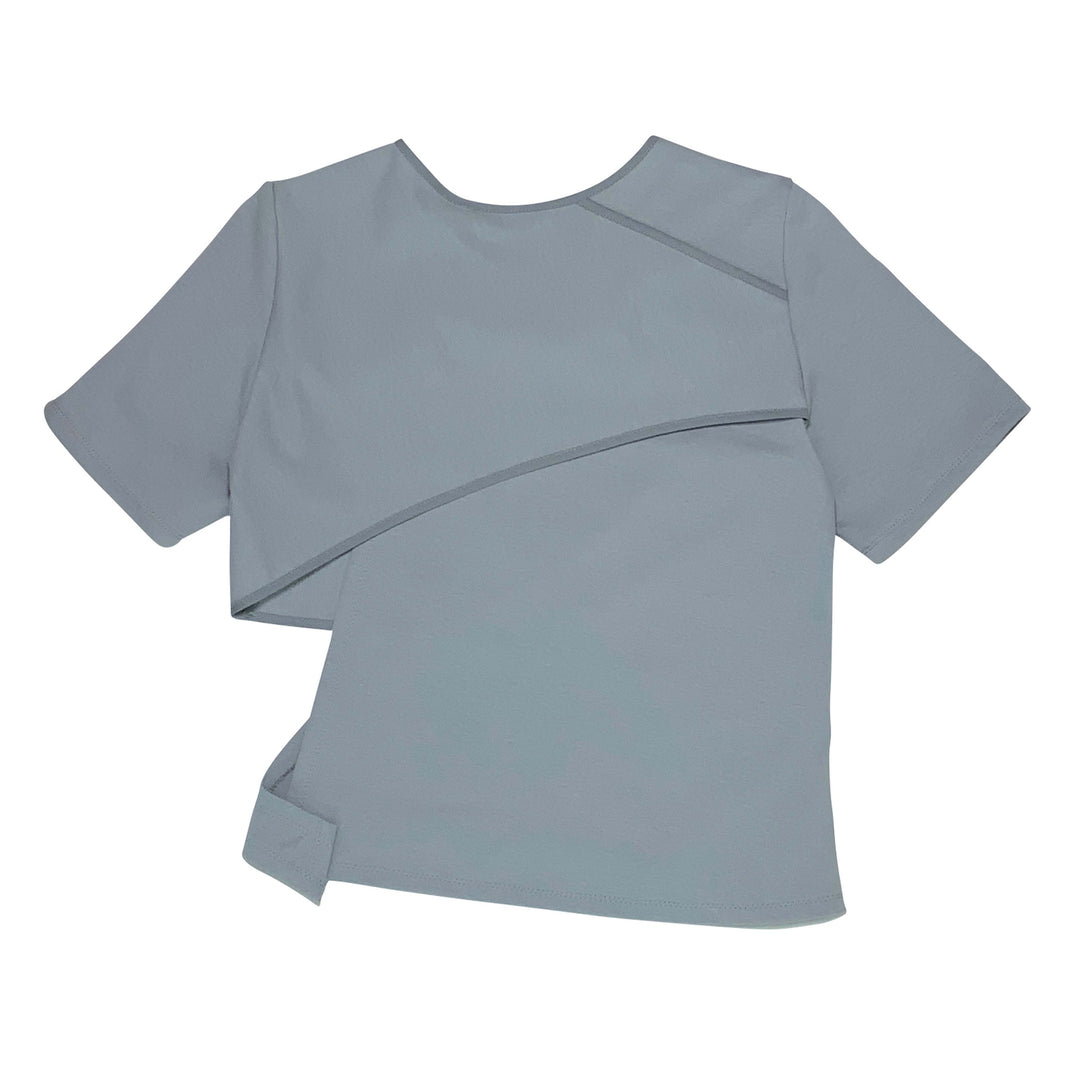 Cross short T-shirt - Mint Grey