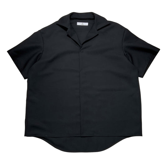 "FORM" Big shirt  (Half Sleeve) - Black