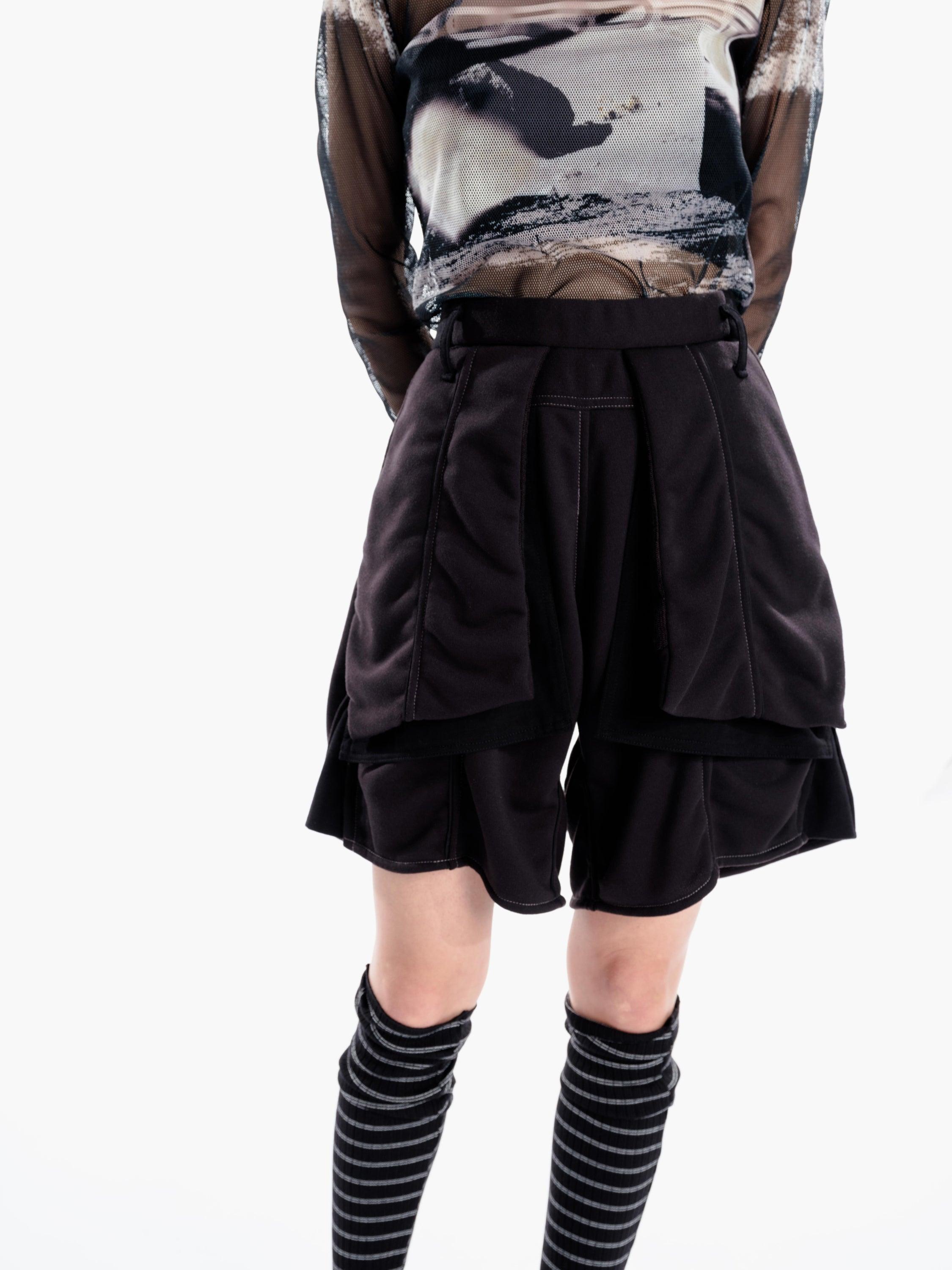 balmung スウェットダブルショーツ スウェットダブルショーツ - ブラック – BALMUNG