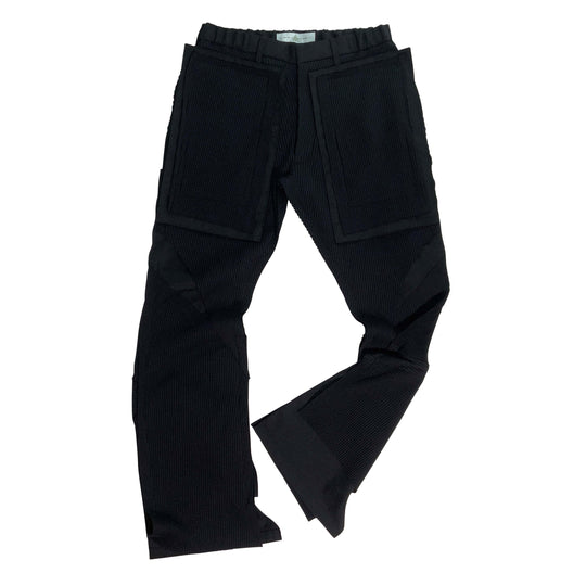 Double slit flared pants - Black