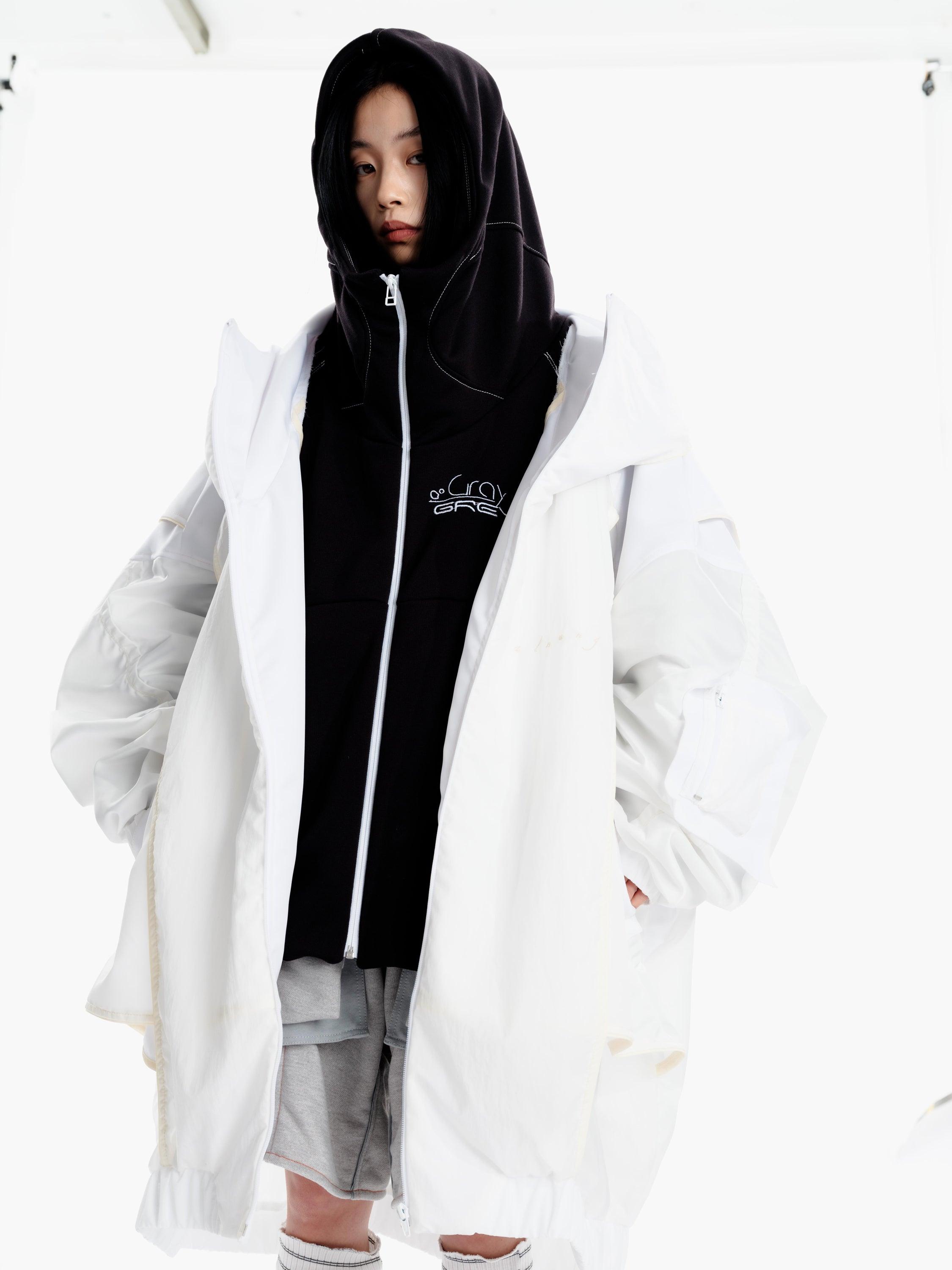 balmung ハイネックパーカー 重ねハイネックビッグパーカー(AIR) - ホワイト – BALMUNG