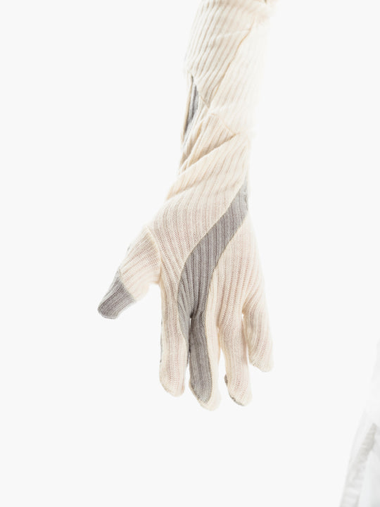 Long gloves - knit material