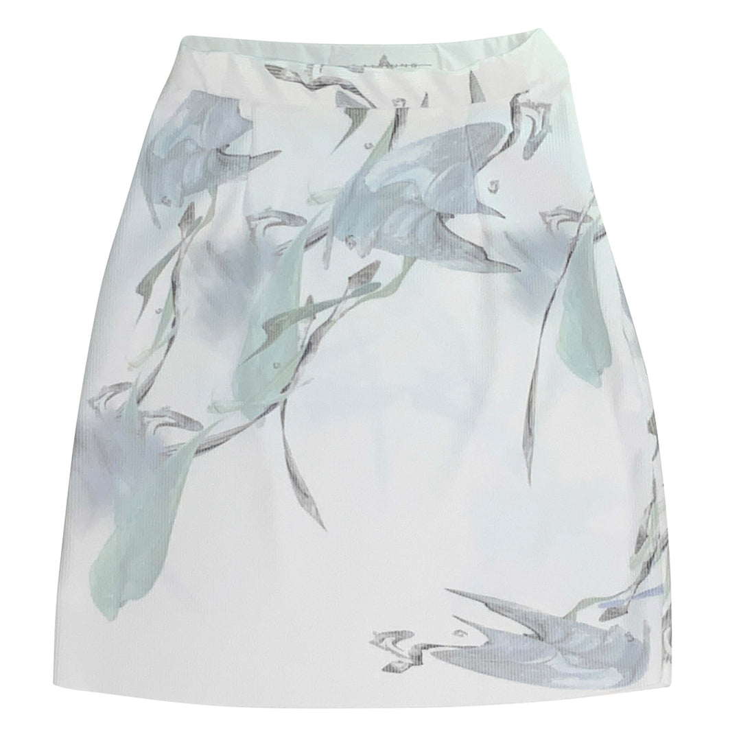 Graphic skirt - Mist White