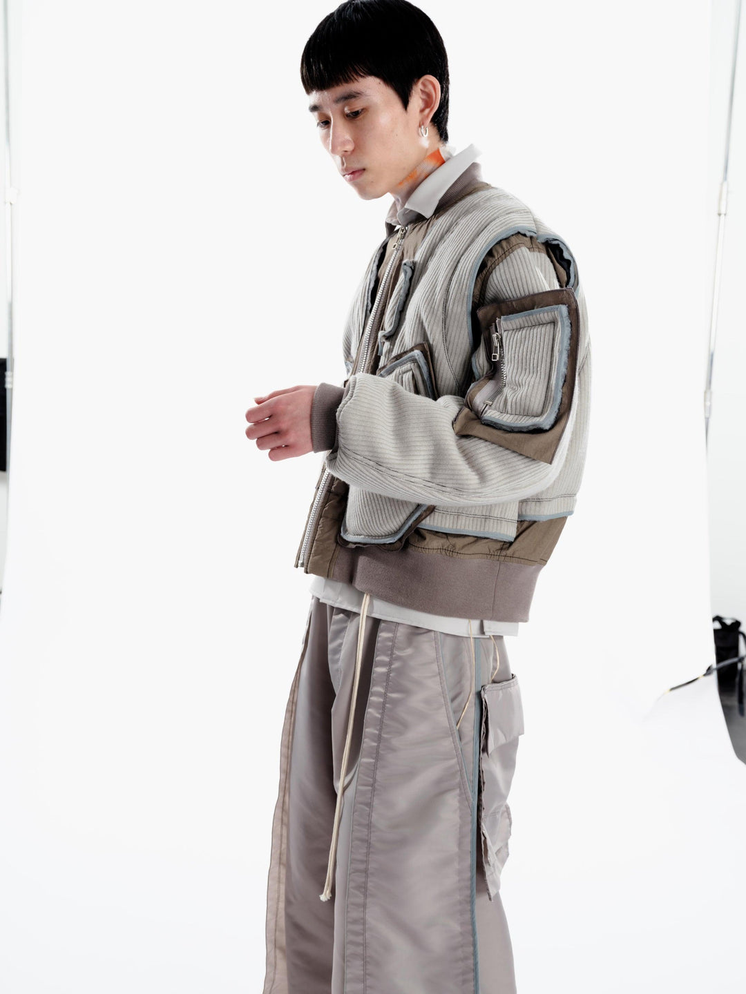 back drop flat pants
 (Military Twill) - Gray