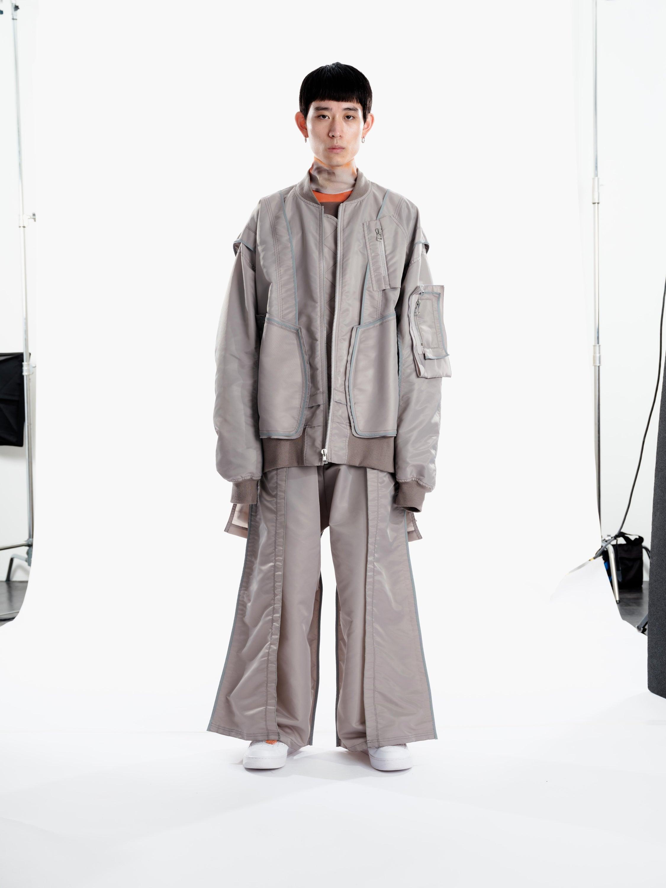 BALMUNG バックドロップフラットパンツ (ミリタリーツイル) - グレー バックドロップフラットパンツ (ミリタリーツイル) - グレー – BALMUNG