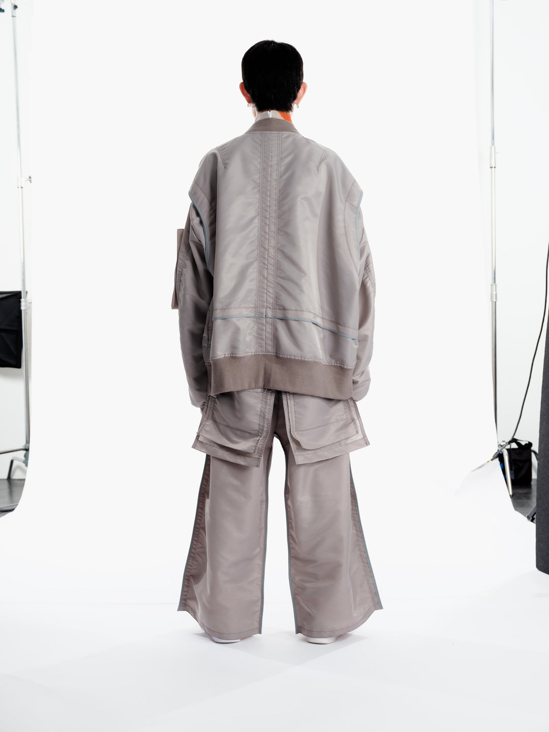 back drop flat pants
 (Military Twill) - Gray