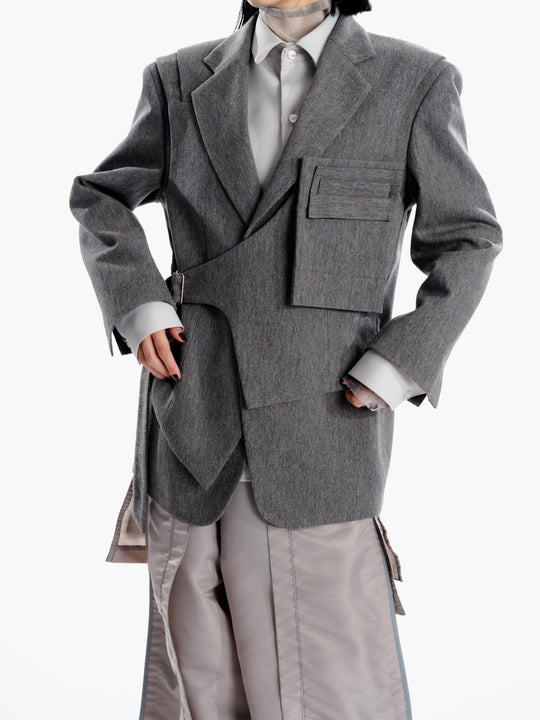 Double Tailored Jacket - Gray