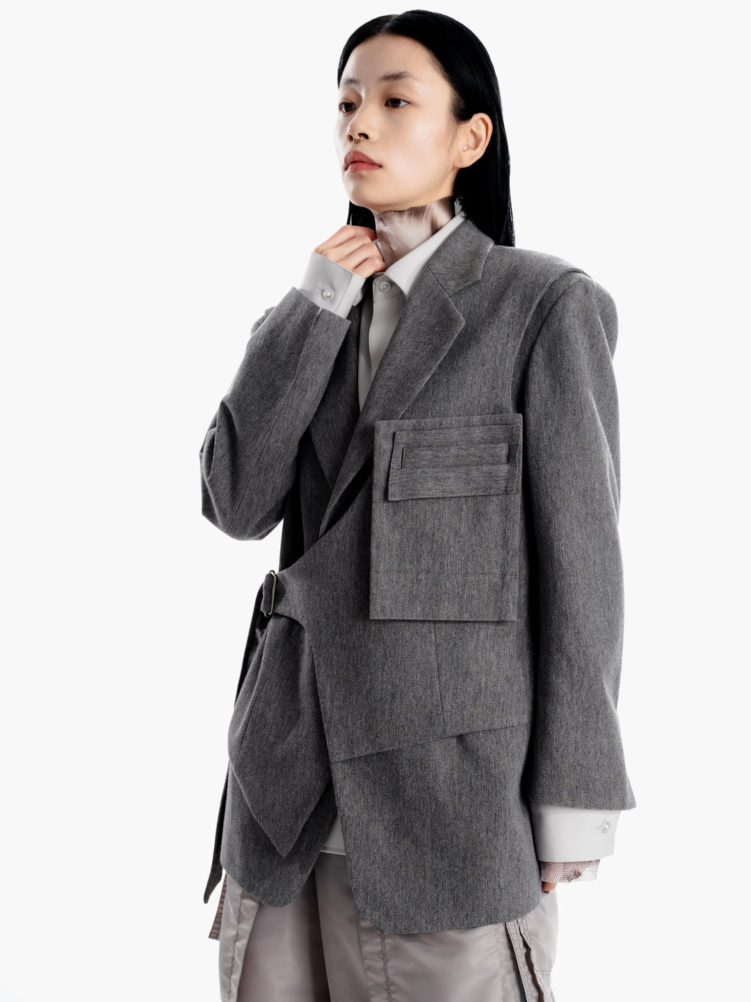 Double Tailored Jacket - Gray