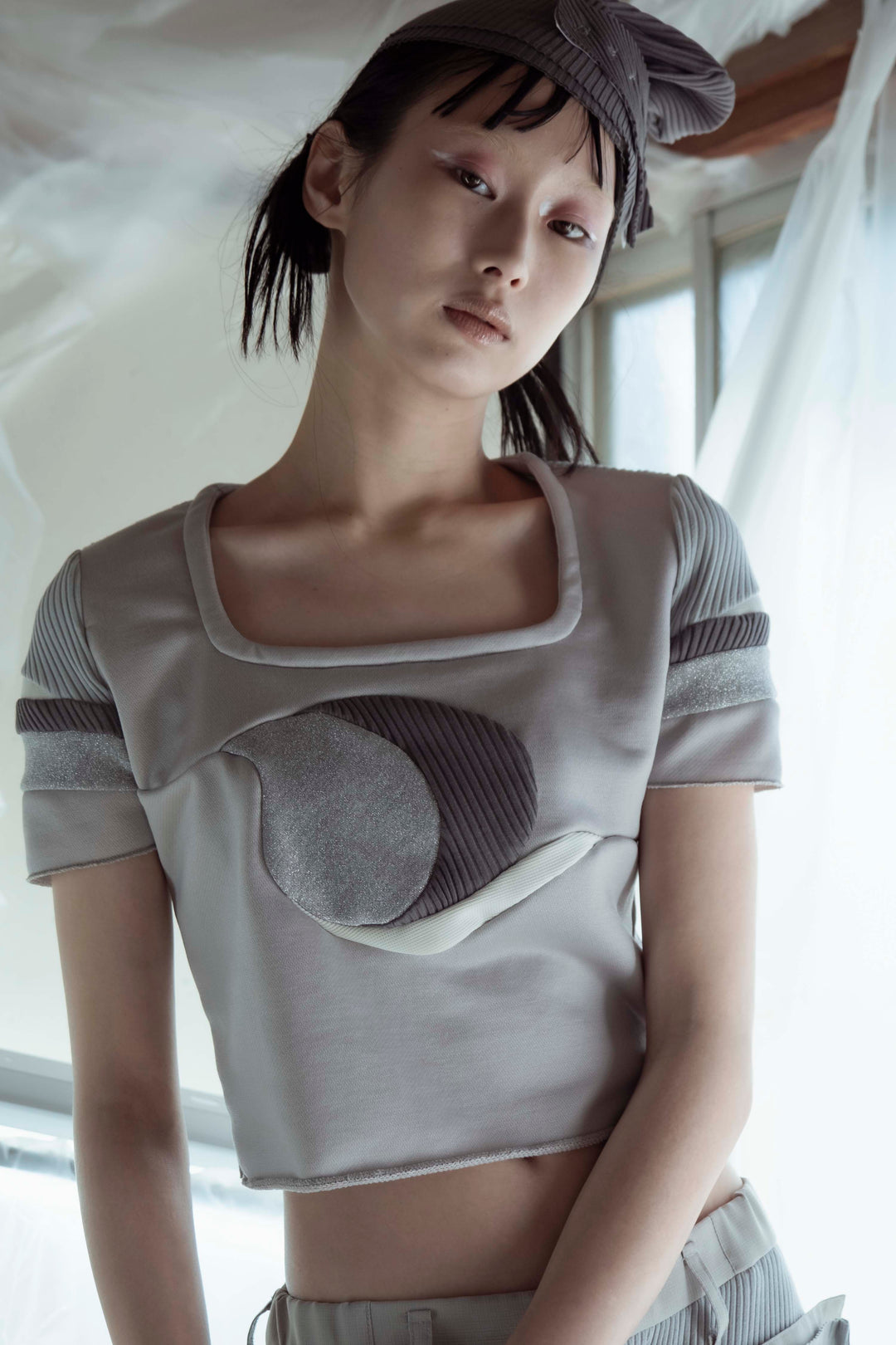 Circle debri T-shirt - Grey