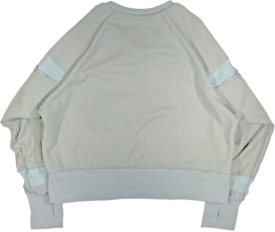 Circle Debris Knit Sweatshirt - Gray