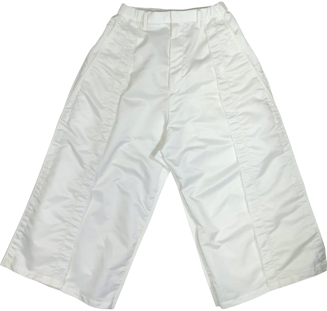 back drop flat pants
 (Military Twill) - White